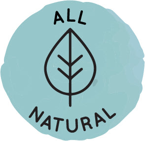 All Natural Icon on Blue